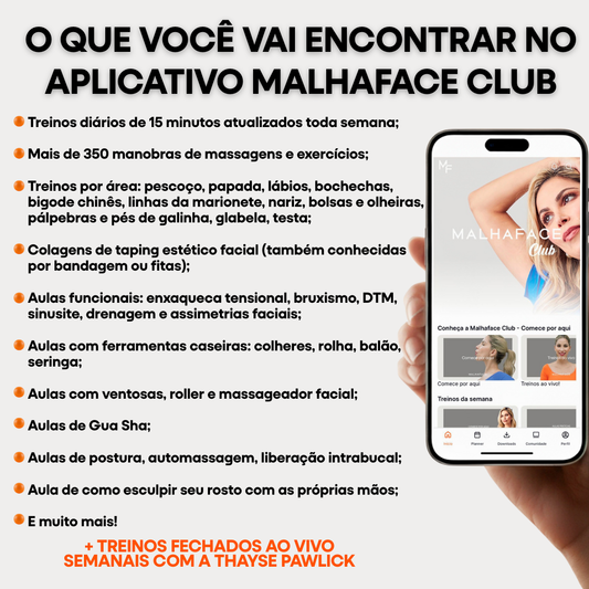 COMBO Sérum + Fita + 1 ano de acesso ao App Malhaface Club